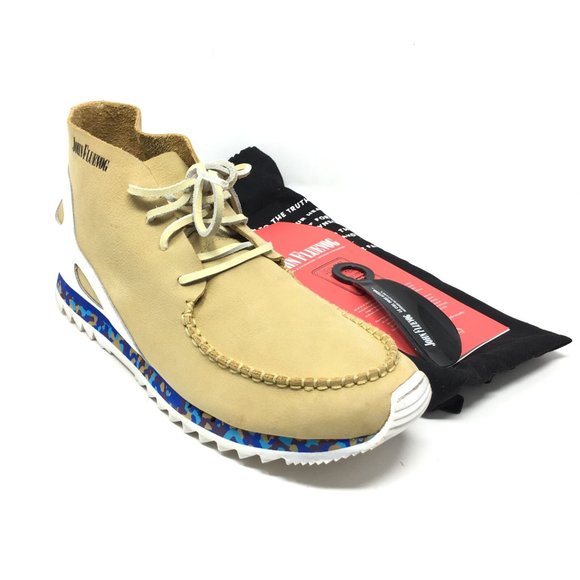 John Fluevog Chukka Boots Shoe Size 11 Beige White